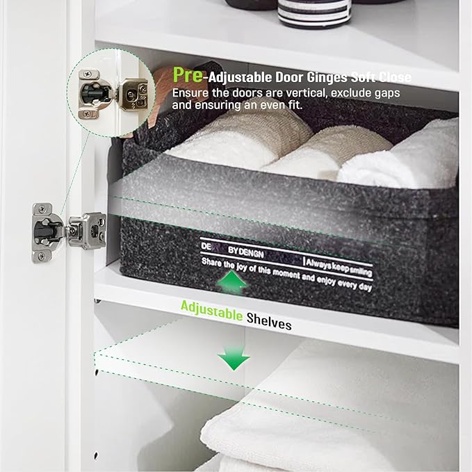 Wall Kitchen Cabinets, RTA Cabinets, White Shaker Cabinet, Wall Mounted, RTA Upper Cabinet, Modern for Kitchen and Bathroom with Door (White, 18" W x 36" H x 12" D)