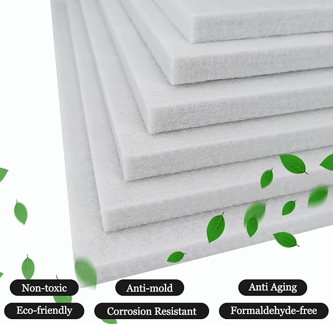 BXI Sound Absorber - 16 X 12 X 3/8 Inches 6 Pack High Density Acoustic Absorption Panel, Sound Absorbing Panels Reduce Echo Reverb, Tackable Acoustic Panels for Wall and Ceiling Acoustic Treatment