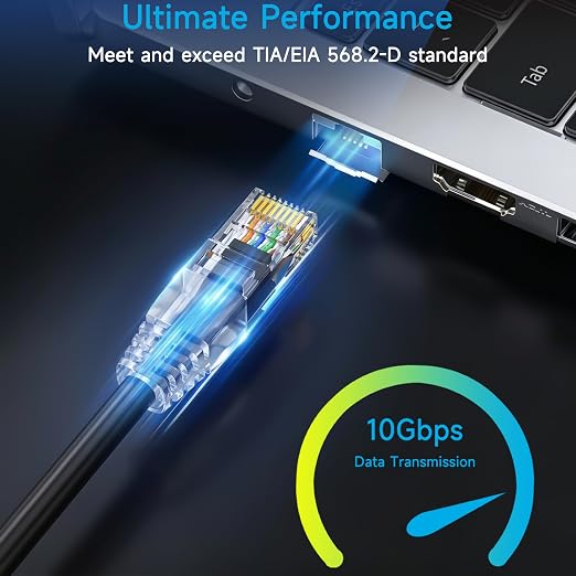 Cat6 Ethernet Patch Cable 0.5 ft, Cat6 Patch Cable - Image 2