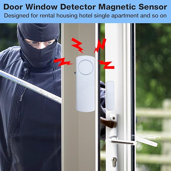 Door Window Alarm, 90DB Door Alarms for Kids Safety, Wireless Sensor Door Window Burglar Alarm-Window Pool Alarms for Home Office House, 20 Pack (9 Pack)