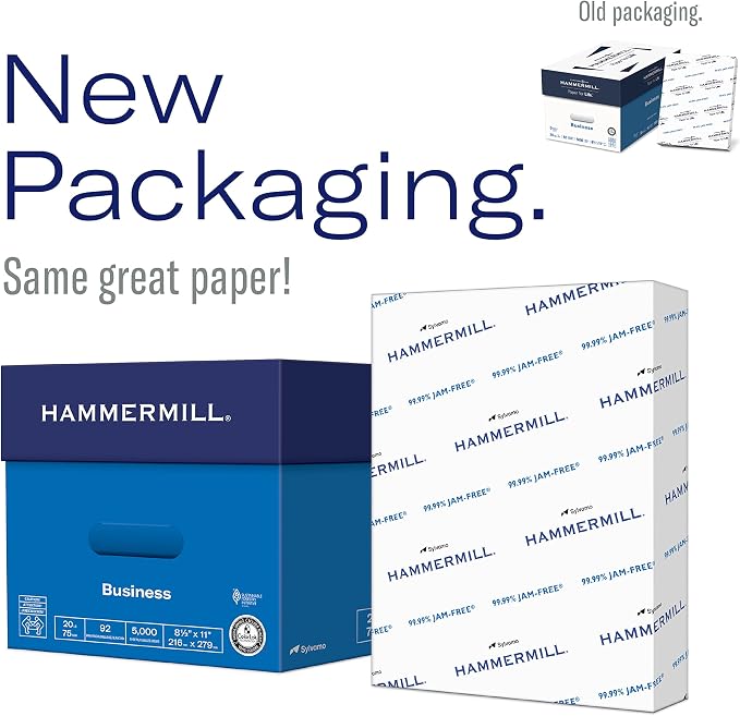 Hammermill Printer Paper, 20 lb Copy Paper, 8.5 x 14-92 Bright, Made in the USA - Image 2