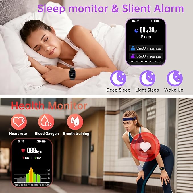 Smart Watch for Men Women Fitness: Waterproof Make Answer Call Running Smartwatch for Android Phone iPhone Samsung Compatible Digital Mens Watches SpO2 Sleep Heart Rate Monitor Step Pedometer Tracker