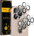 for 6 Pack iPhone 16 Pro/iPhone 16 Pro Max Camera Lens Protector 9H Tempered by Beuxece