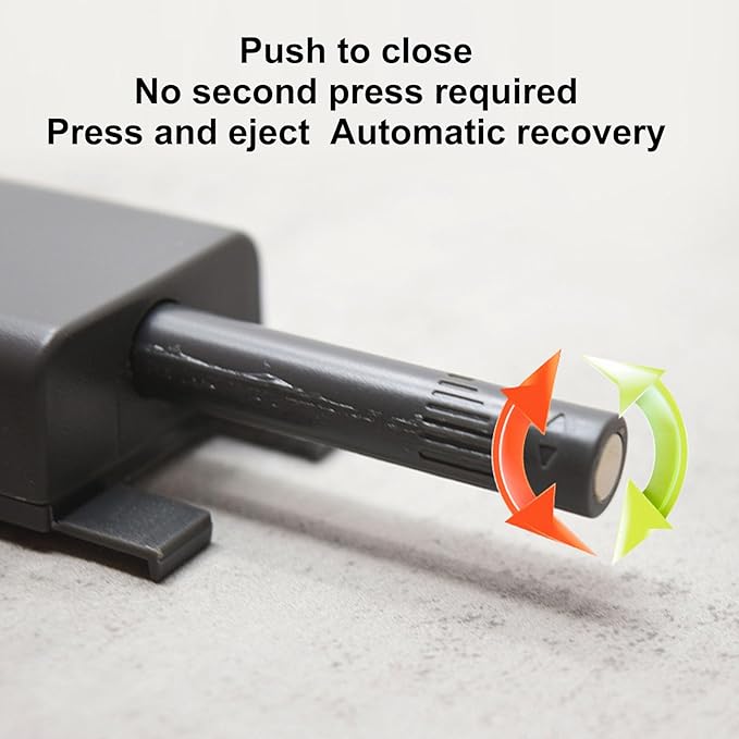Smart Automatic Electric Magnetic Push Door Opener for Cabinet Drawers, Cupboards, 3.9in, 5.3in (Black Gray)