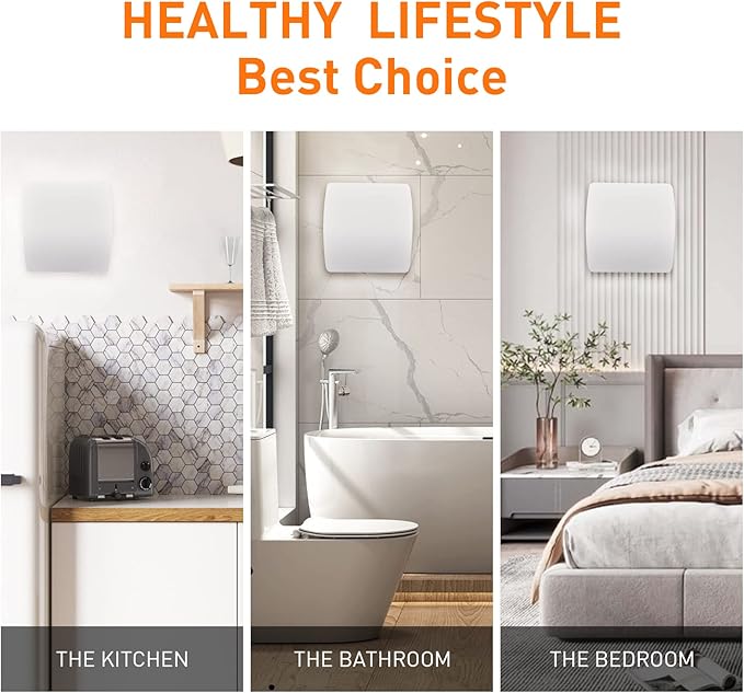 Hehou Bathroom Exhaust Fan for Wall and Super Quiet 4 In Window Exhaust Fan with O Ring White 80 CFM Bathroom Vent Fan