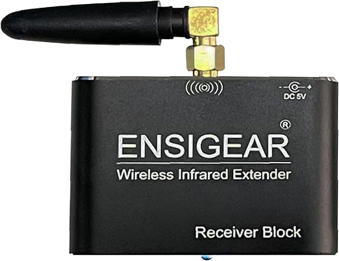 ENSIGEAR Wireless IR Repeater Kit, Infrared Remote Control Extender, Infrared Remote Control Wireless Connection Device. (Transmitter + Receiver)