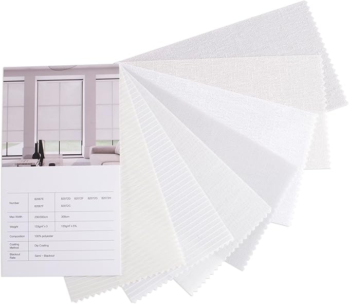 Zshine Motorized Window Blinds Fabric Samples of Blackout Light Filtering Cellection(Swatch 2)