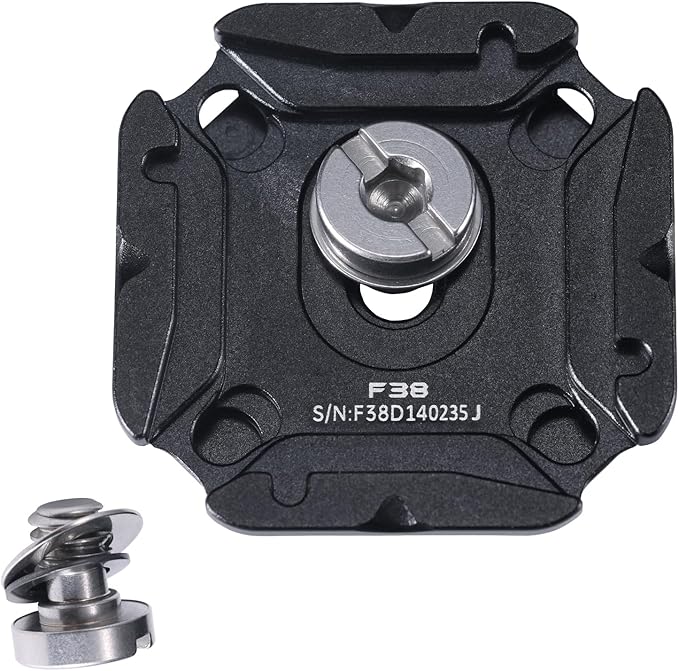 F38 Quick Release Plate V2,Compatible with Arca Swiss, Anti-Slip Plate for DSLR/Mirroless Camera -3301