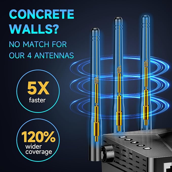 2026 WiFi Extender Signal Booster for Home & Outdoor - 5X Faster Internet Booster with Ethernet Port, Covers 13,000+ Sq.Ft House & Yard | Long Range Wireless Repeater Amplifier, Works with Any Router