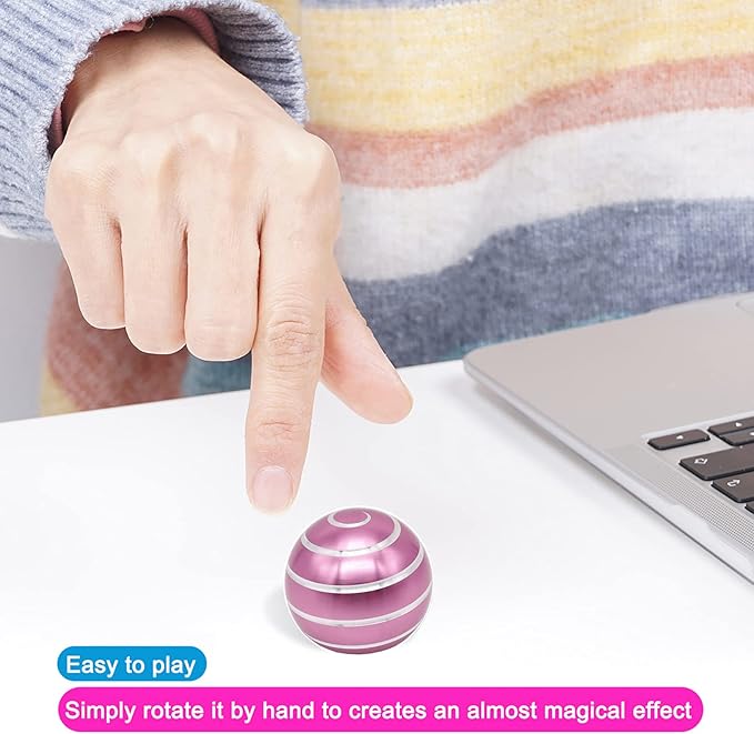 Desk-Fidget-Toys for Kinetic-Toy: Cool-Gadgets Cool-Stuff for Adults Kids Teens, Spinning Up to 180 Seconds, Stress Relief Toy for Christmas Optical-Illusion Gift for Office School Home Women Men