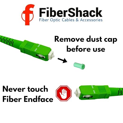 Fibershack White SC/APC to SC/APC Fiber Optic Patch Cable - Image 5