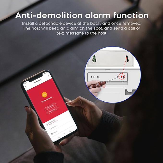 PGST WiFi Alarm System for Home Security,DIY Door Alarm Sensors,Tuya App Remote Control,Work with Alexa&Google for Villa,Apartment,Cabage,No Contract Fee