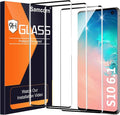 3 Pack Galaxy S10 Screen Protector, HD Clear Tempered Glass, Fingerprint Unlock by Unknown