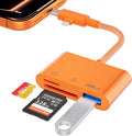 SD Card Reader for iPhone iPad, Lightning & USB C Dual Connectors, 3 in 1 by Unknown