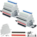 20Pcs Electromechanical Relay 6Amp Miniature Power Relay 110V-120V AC 1NO 1NC SPDT with LED Indicator, Socket Base, DIN Rail Slotted