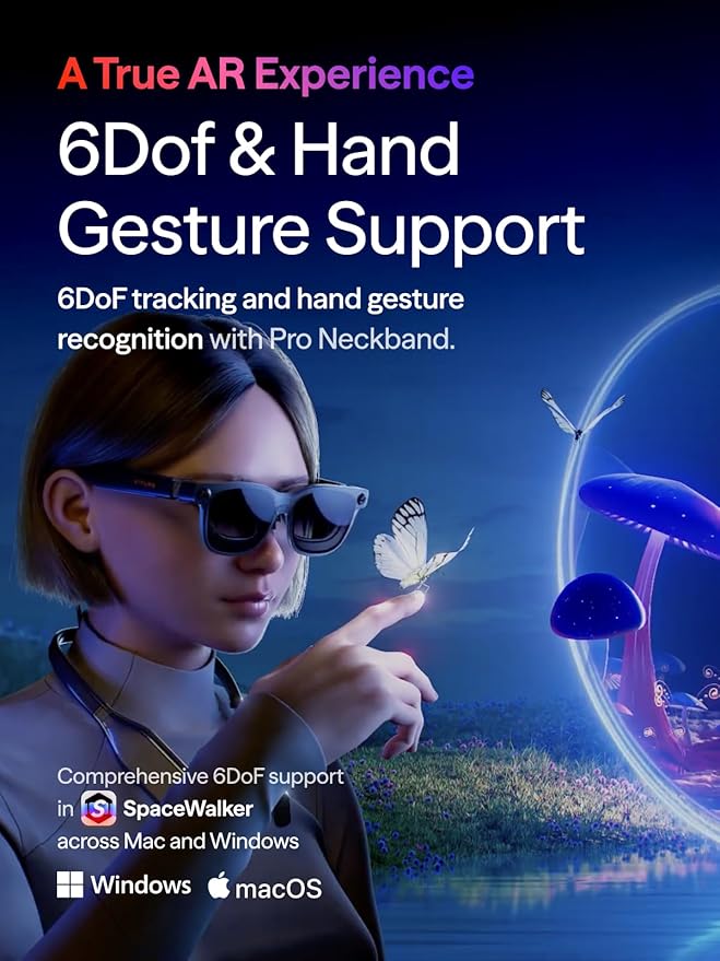 VITURE Luma Ultra AR/XR Glasses, 152'' Full 6Dof Support, AR Hand Gestures, 52° FOV, 1500 Nits,Video Glasses for iPhone 17/16/15, Android, Mac, PC, Switch&Switch 2, World's 1st Real-time 2D to 3D