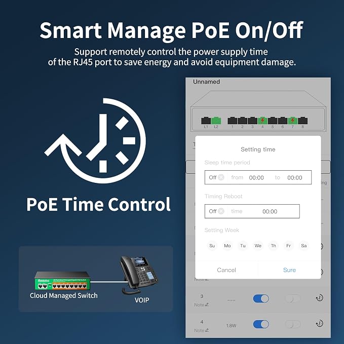 10-Port Gigabit Managed PoE Switch, 8 PoE+ Ports@120W - Image 4