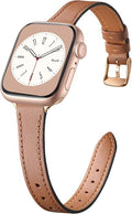 Charlam Slim Leather Band Compatible by Charlam