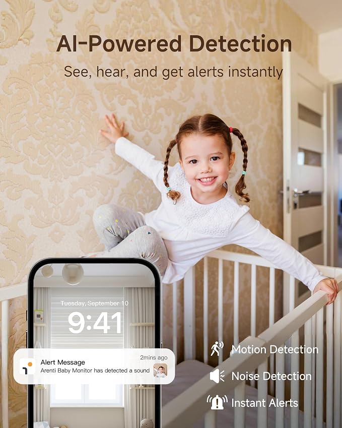 ARENTI WiFi Baby Camera Monitor B2 Kit 2026 Upgraded, 5-inch Wireless Display - Image 2