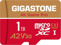 【for Switch 1 Only】 GIGASTONE 1TB Micro SD Card, 4K Game Pro, MicroSDXC Memory Card for Gaming Console, Action Camera, UHD Video, up to 150/130 MB/s, UHS-I U3 A2 V30 C10【5-Years Data Recovery】