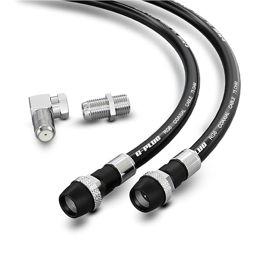 G-PLUG RG6 Coaxial Cable 6FT – Triple Shielded, Waterproof, 75 Ohm by G-PLUG