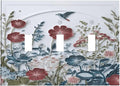Bvtewkhz Wildflowers Flowers Floral Plants 3 Gang Triple Toggle Wall Plate Cover Decorative Light Switch Covers Electrical Faceplate Switch Plates for Bathroom Kitchen Home
