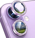 for iPhone 17 Camera Lens Protector Bling, Individual Diamond Metal Ring by Xfilm