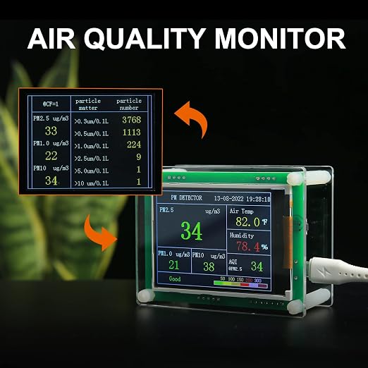 Air Quality Monitor pm2.5 pm10 pm1.0 Detector Indoor air Quality Monitor - Image 4