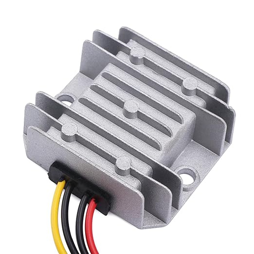 MGGi DC/DC Voltage Reducer Converter Regulator 12V 24V Step Down to 5V 5A 25W, Converter Regulator Power Supply Module Buck Transformer for Golf Cart Forklifts Car Vehicle, Aluminum