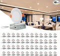 MKUJOO 48 Pack 6 Inch Ultra-Thin LED Recessed Ceiling Light with Junction Box,panel light,Daylight, 13W,2700K/3000K/3500K/4000K/5000K Selectable Dimmable Downlight ETL&FCC&CE and Energy Star Certified