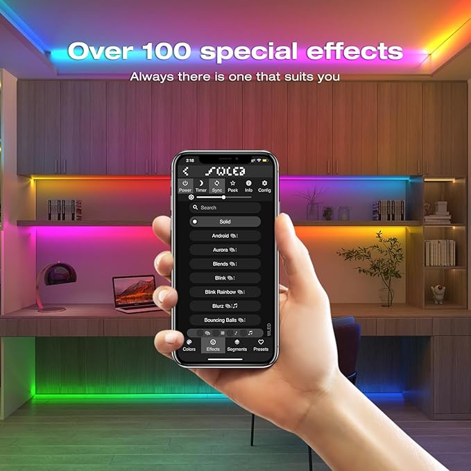 GLEDOPTO WLED Pre-Installed ESP8266 LED Strip Controller Over 100 Dynamic Lighting DIY WiFi APP Control 800 IC RGB IC for WS2812B WS2811 SK6812 TM1814 WS2813 WS2815 Addressable FCOB LED Light Strip