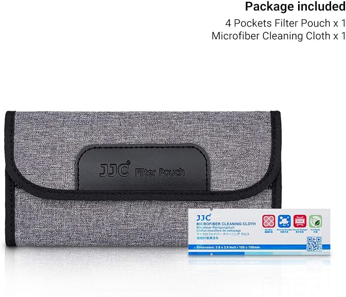 JJC 4 Pockets Filter Case for Round Filter Up to 58mm, Foldout Lens Filter Pouch - Image 7