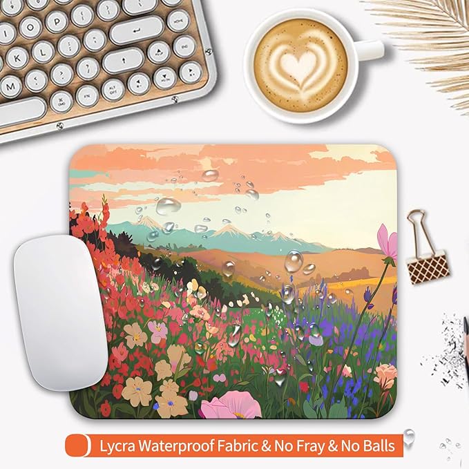Armanza Square Mouse Pad Natural Scenery,Personalized Premium-Textured Custom Mouse Mat Design,Washable Mousepad Lycra Cloth,Non-Slip Rubber Base Computer Mouse Pads for Wireless Mouse