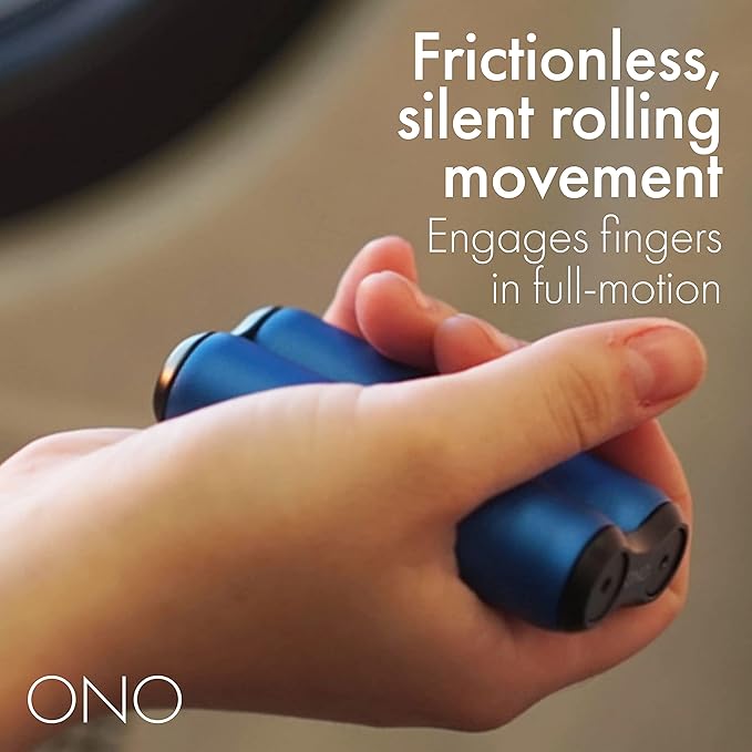 ONO Roller - Handheld Fidget Toy for Adults | Help Relieve Stress, Anxiety, Tension | Promotes Focus, Clarity | Compact, Portable Design (Sapphire, Full Size - Aluminum)