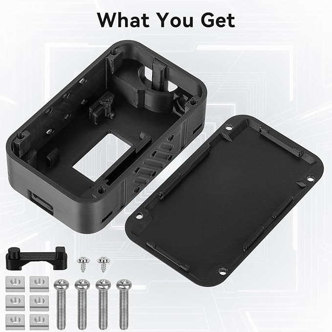 Meshnology Case for LoRa ESP32 V3 Module Board Device Set - Development Board Antenna 3000mAh Battery All-in Enclosure OLED Screen Protection Shell with Type C Interface (N35, Black)