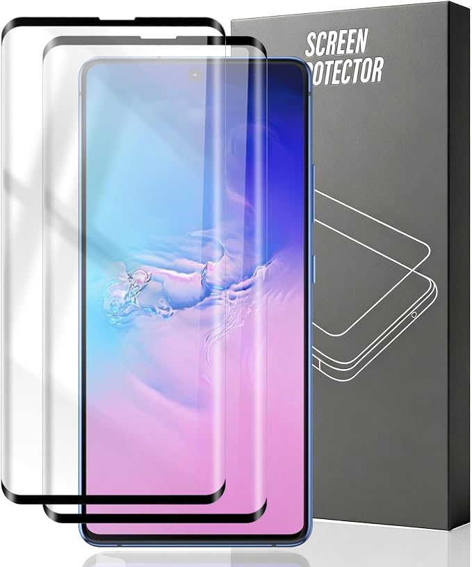 2 Pack Compatible with Samsung Galaxy S10 4G screen protector Tempered Glass by Unknown