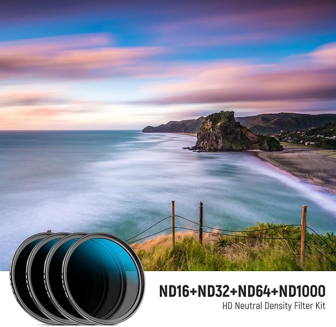 Neewer 62mm ND Lens Filter Set, ND16/ND32/ND64/ND1000, Lens Cleaning Pen - Image 2