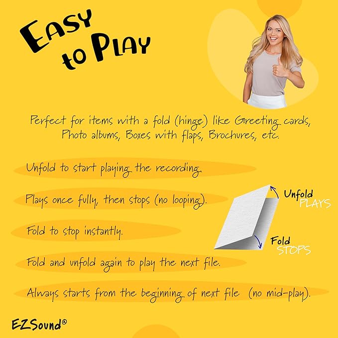 MultiPlay Re-recordable Sound Chip for Custom Greeting Cards | Sound Module Plays Multiple Recordings | Add the Power of Sound to Recordable Cards, Scrapbooks, Photo Albums, Personalized Gifts, Crafts