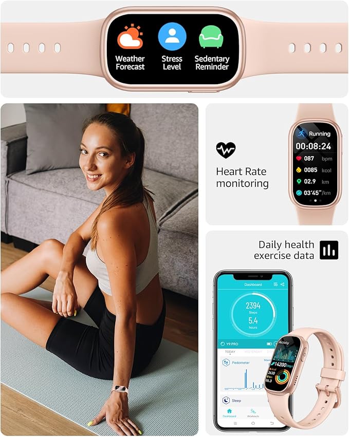 BUTFORFIT Fitness Tracker (Answer/Make Call), Smart Watch with 1.47" HD Touch Display, 130+ Sport Modes Activity Tracker with Sleep Monitor, IP68 Waterproof Tracker for Android&iPhone Women Men