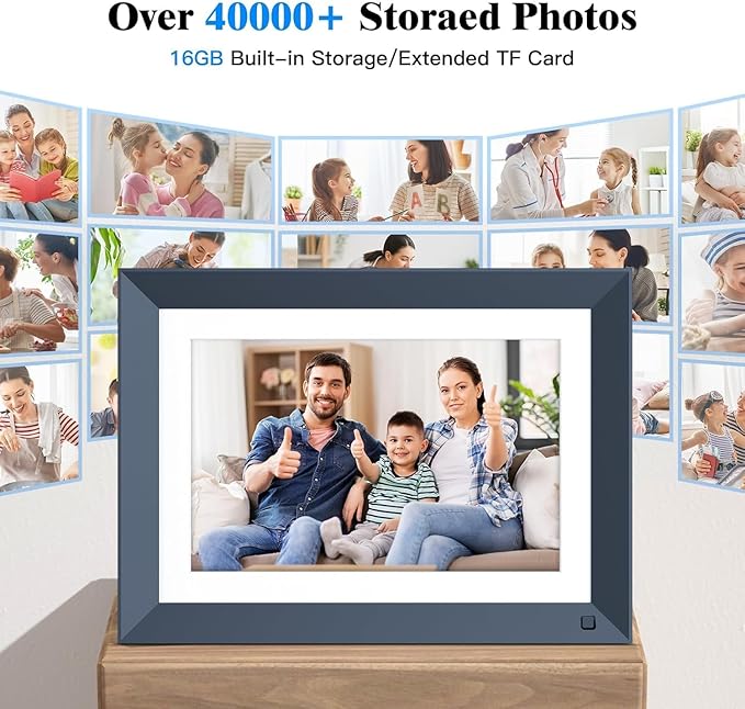 10.1" Digital Picture Frame Smart-Digital-Photo-Frame - 1920 * 1200 IPS FHD Touch Screen Digital Frame, Auto Rotate, 16GB Memory, Load Photos Videos from Phone via App or Email, for Mom