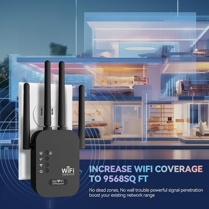 WiFi Extender, WiFi Repeater, Internet Booster, Long Range WiFi Extenders - Image 2