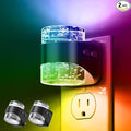 L LOHAS LED Night Light, RGB Bubble Night Lights Plug into Wall, 2 Pack 10-Color Change Night Light,Dimmable Nightlights with Dusk to Dawn Sensor for Rooms Bathroom Hallway