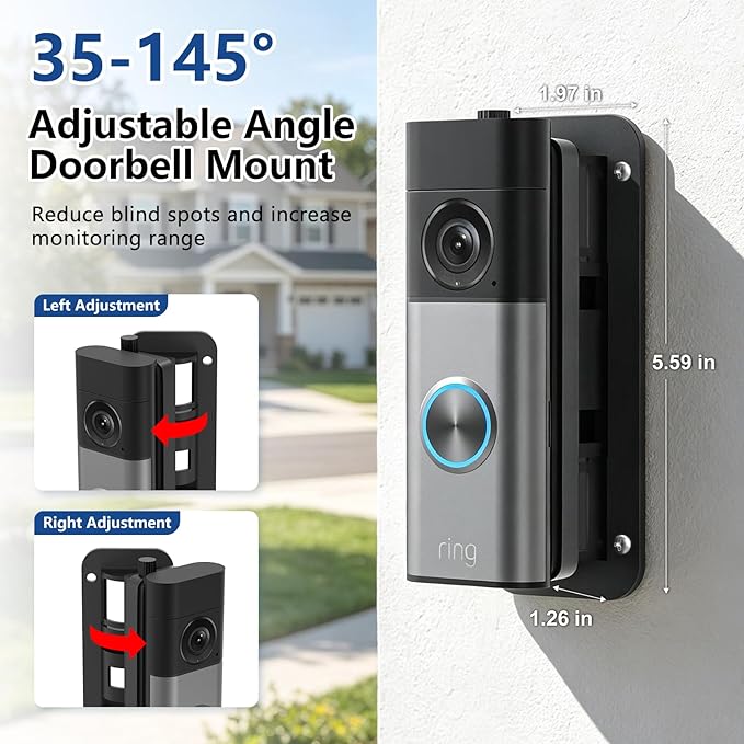 35-145° Adjustable Angle Doorbell Mount - Image 3