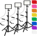 LED Photo Video Light 3-Pack, Ci-Fotto Dimmable 5600K USB LED Continuous Light by Ci-Fotto
