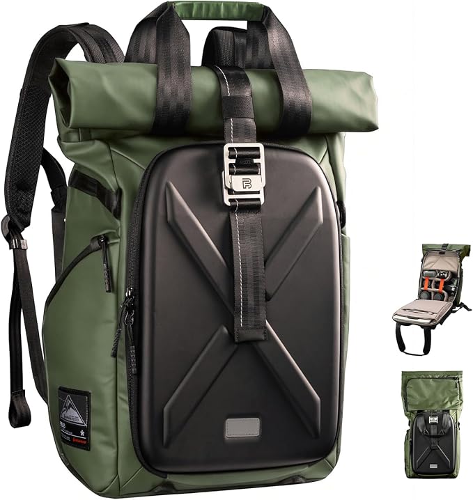 Besnfoto Hardshell Camera Backpack, DSLR SLR Mirrorless Camera Bag Waterproof by Besnfoto