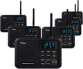 Wuloo Intercoms Wireless for Home 1 Mile Range 22 Channel 100 Digital Code Display Screen, Wireless Intercom System for Home House Business Office, Room to Room Intercom Communication (6 Packs, Black)