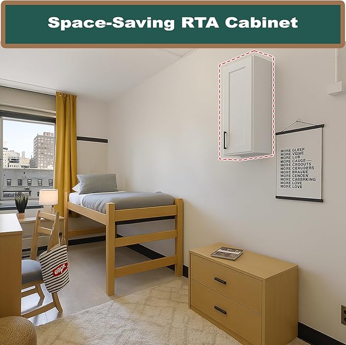 Wall Cabinet, Kitchen Wall Cabinet, Medicine Cabinet, 2 Adjustbale Shelves, Unassemble, Shaker Style, 12 Inch Wide x 30 Inch High x 12 Inch Deep