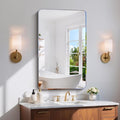 CILIBER Frameless Rectangle Mirror, 24x40 Beveled Bathroom Mirror Rounded Corner, Frameless Wall Mirror Shatterproof Tempered Glass Lightweight Design for Bedroom Living Room Entryway
