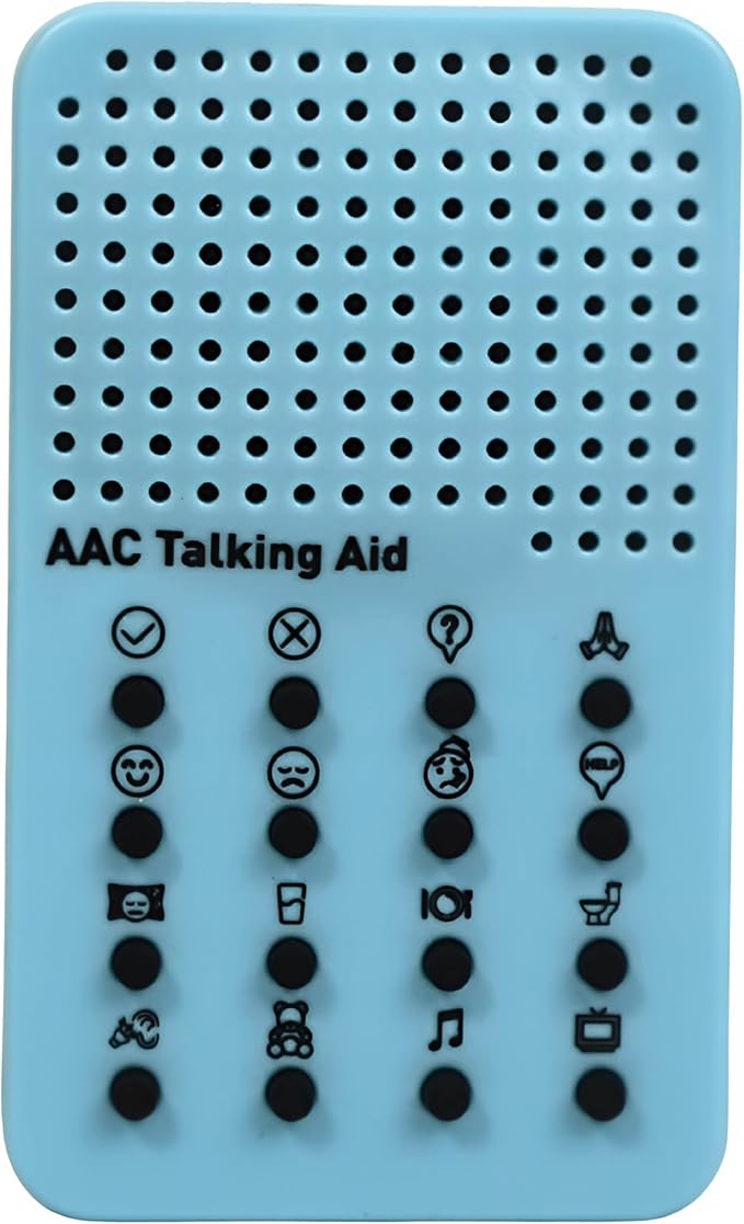 AAC Non Verbal Communication Device for Autism, Speech Therapy, & Stroke Rehab, Tools for Autism Talking Aids with 16 Phrases - Autistic Toys for Kids and Adults
