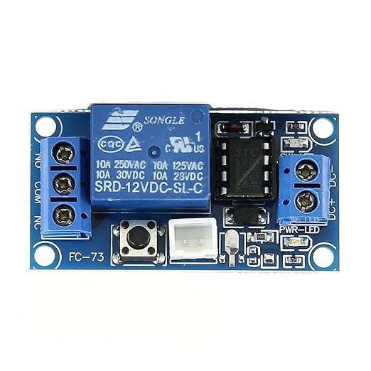 hiBCTR 4-Pack SPST Bistable Relay Module 12VDC with Latching Control for Industrial Automation Circuits
